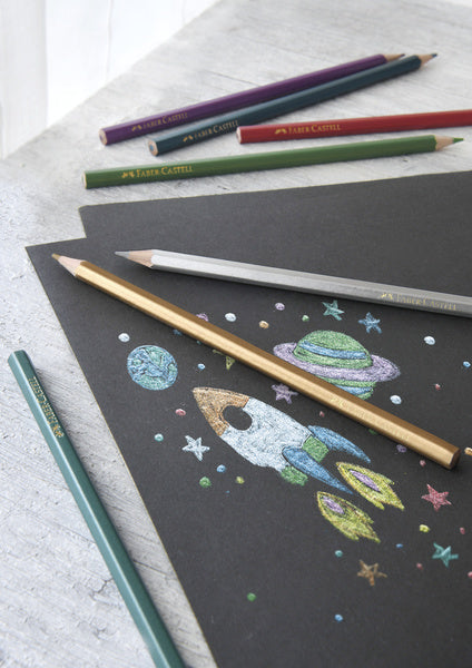 Faber castell kleurpotloden metallic faber-castell hexagonaal assortiment