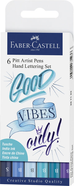 Faber-castell faber castell fc-267123 tekenstift pitt artist pen letteringset 6x