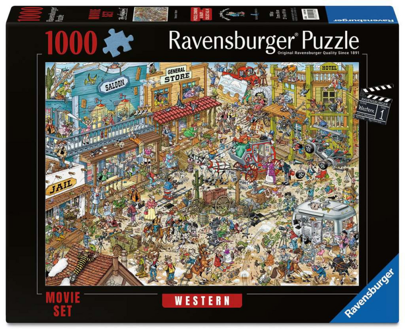 Puzzle Ravensburger set cinematografico western - 1000 pezzi.