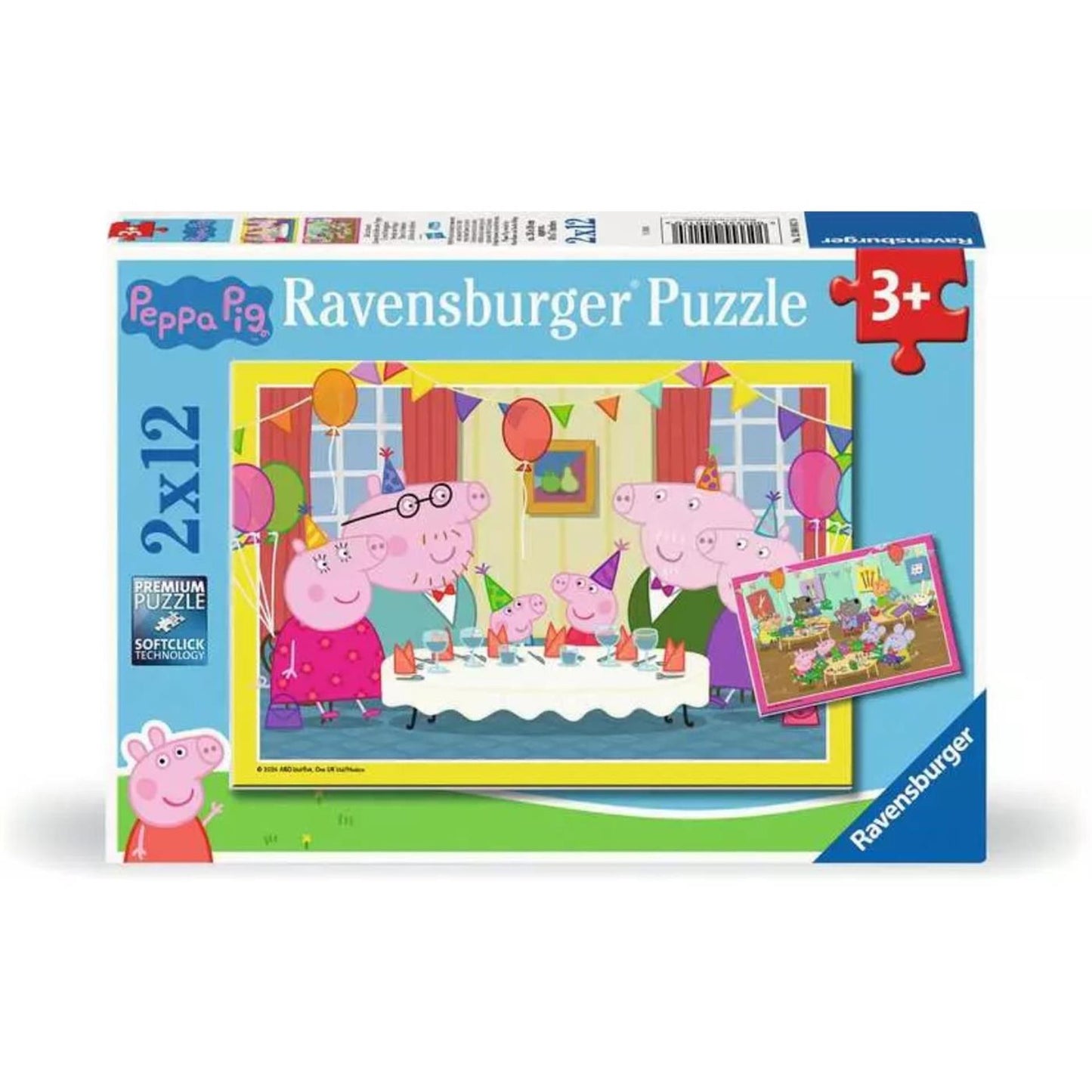 RAVENSBURGER puzzle puzzle Peppa maiale, 2x12 PC.