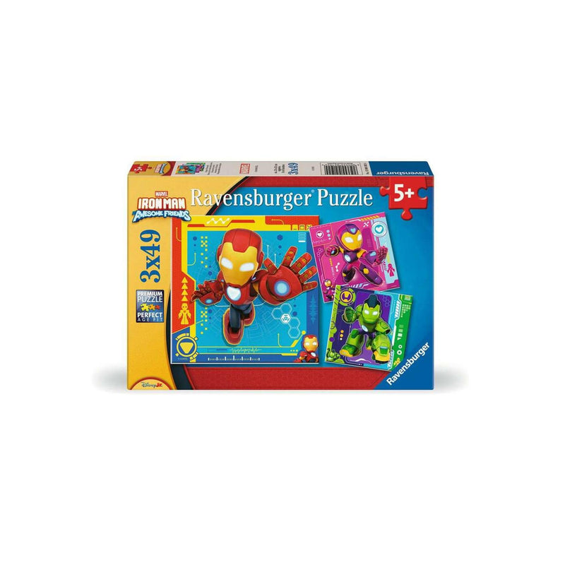 Puzzle Ravensburger Iron Man e i suoi meravigliosi amici - 3x49 pezzi.