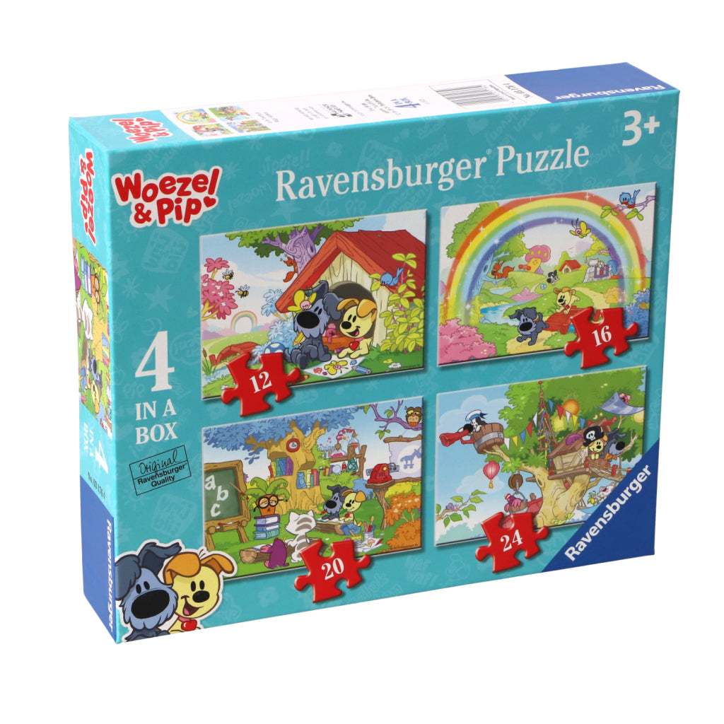 Ravensburger - Pip de WoEzel en el rompecabezas de la pierna del jardín mágico 4in1