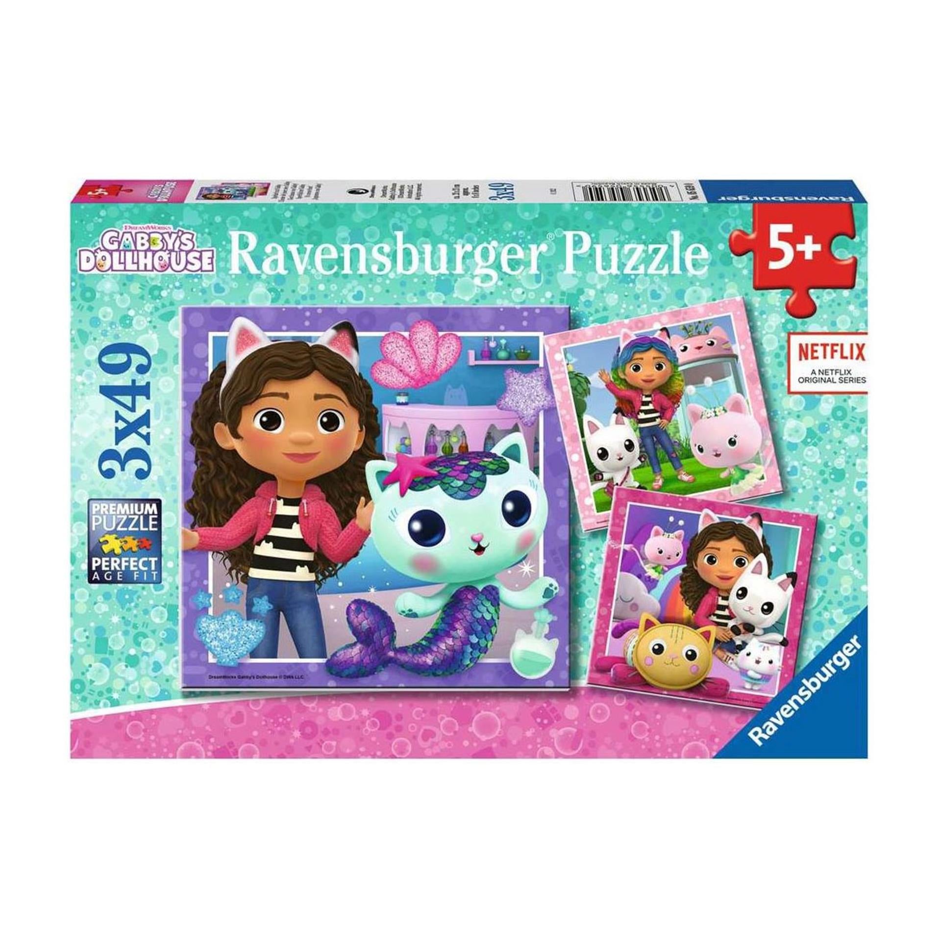 RAVENSBURGER - Gabby's Doll House che posa il puzzle 3x49st.
