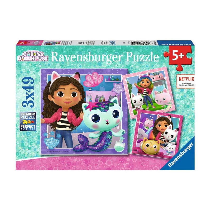 RAVENSBURGER - Gabby's Dollhouse colocando rompecabezas 3x49st.