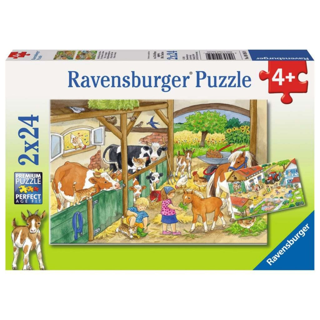 Ravensburger - Vrolijk Boerderijleven 2 x 24 stuks