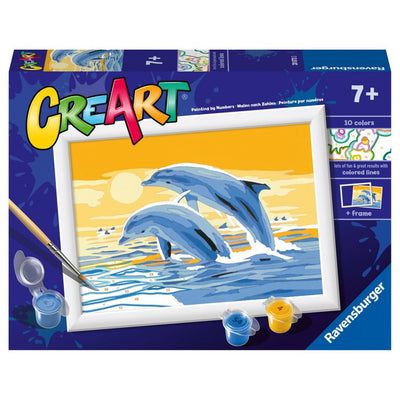 Ravensburger CreArt Pintura sobre el Número Delfines Alegres