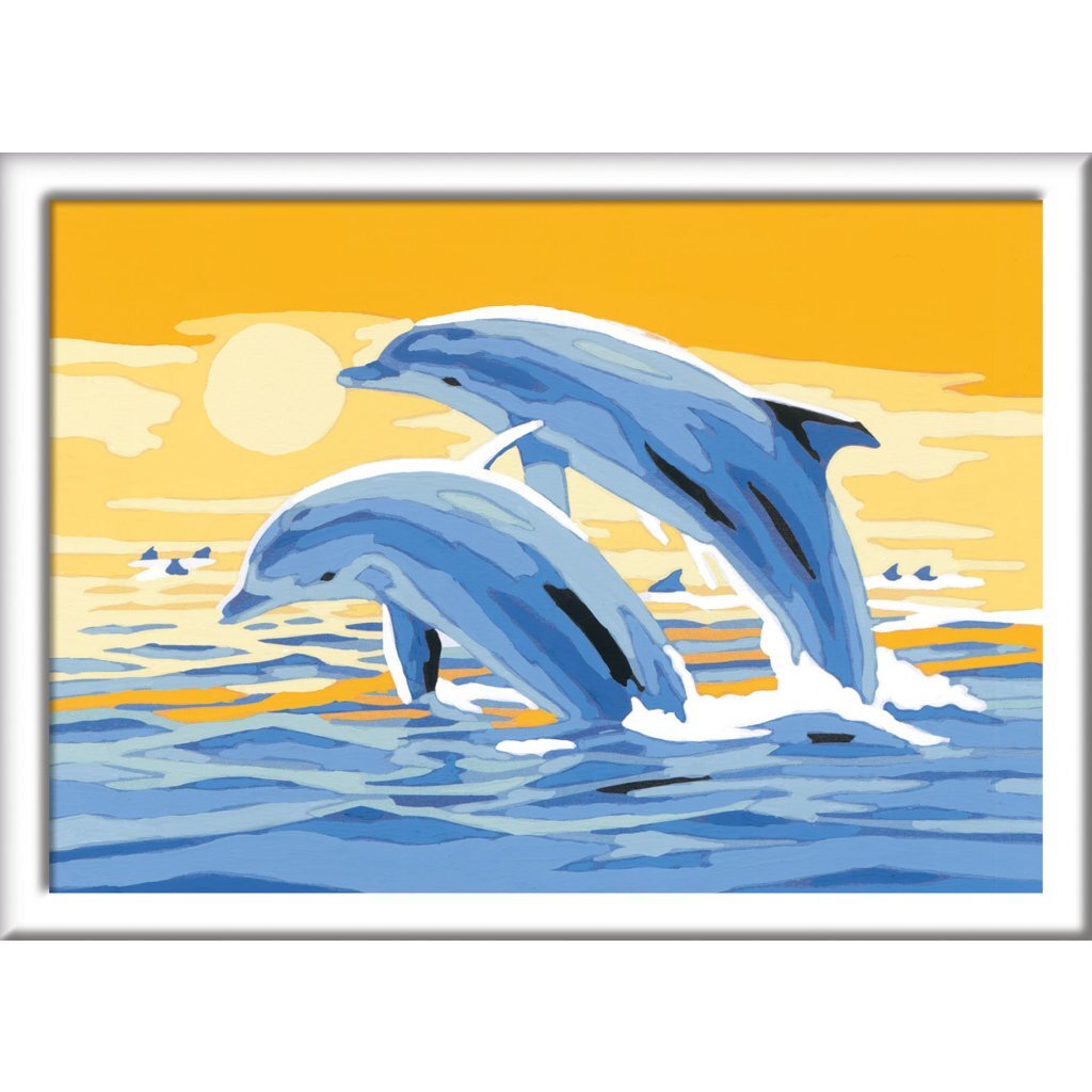 Ravensburger CreArt Pintura sobre el Número Delfines Alegres