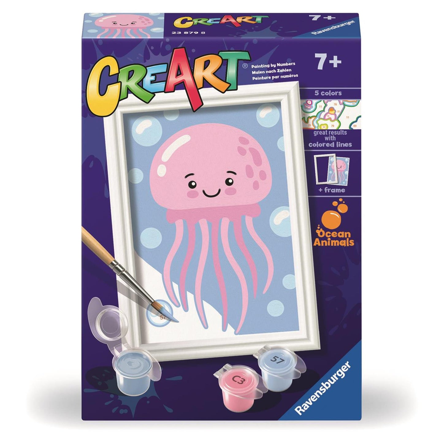 Ravensburger Pintura Creart en Number Trendy Frog