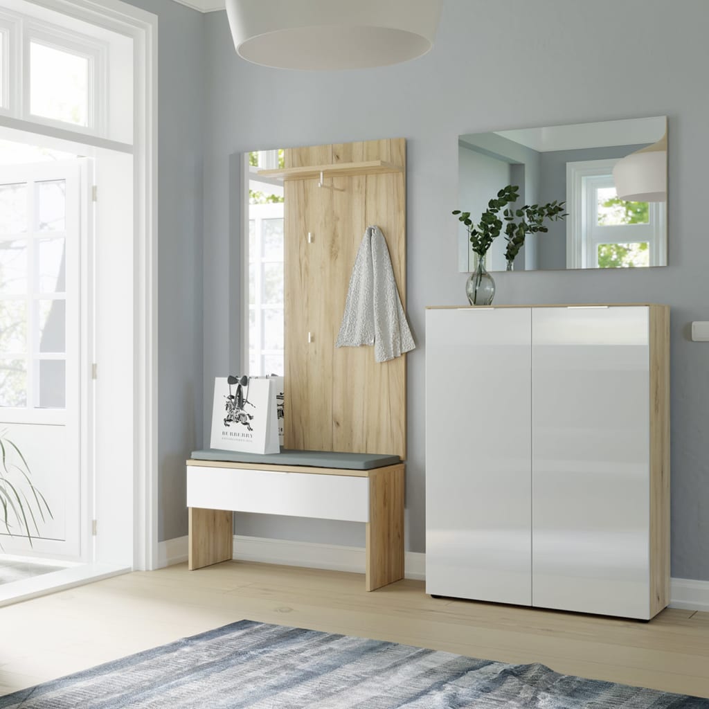 Germania Germania Schoenenbank GW-AVINO 38x92x51 cm Navarra Oak color e bianco