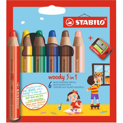 Stabilo Woody 3in1 matite colorate - 6 colori