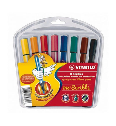 Stabilo trio scribbi etui 8 kleuren