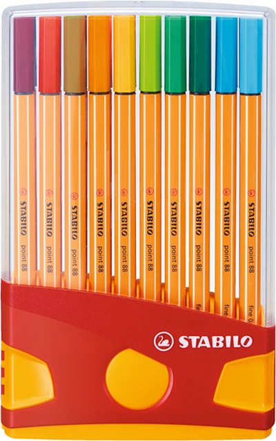 Stabilo point 88 - fineliner - colorparade - set 20 stuks