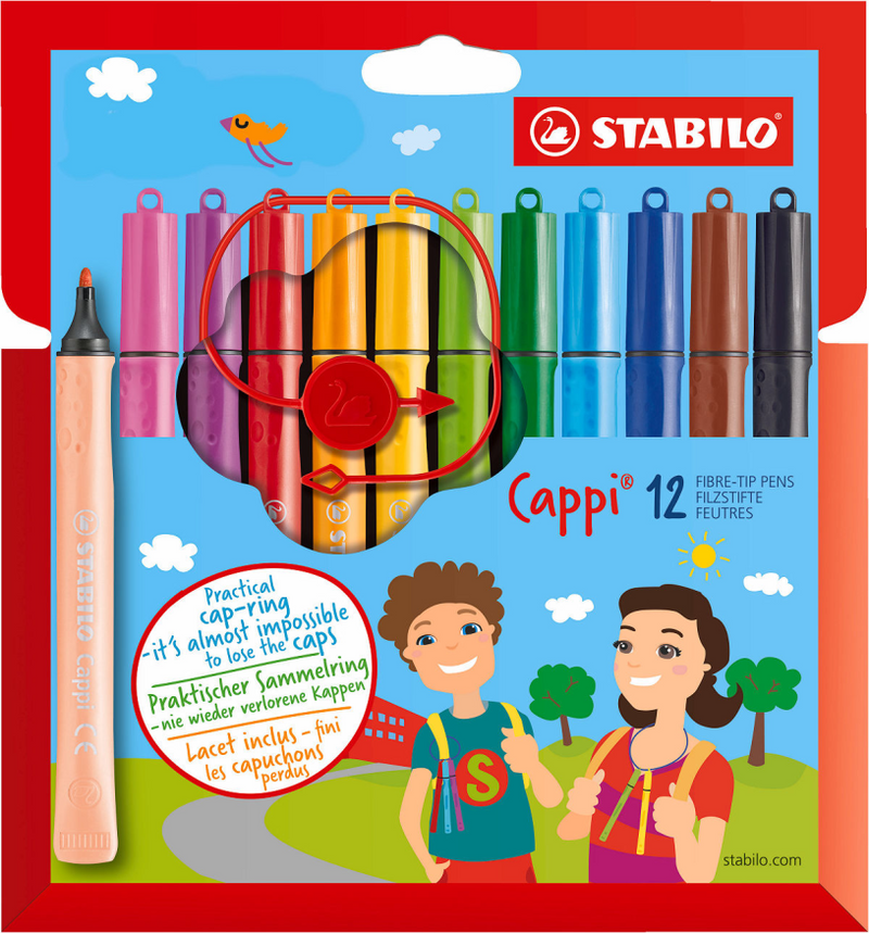 Stabilo cappi - viltstift - set met 12 stuks