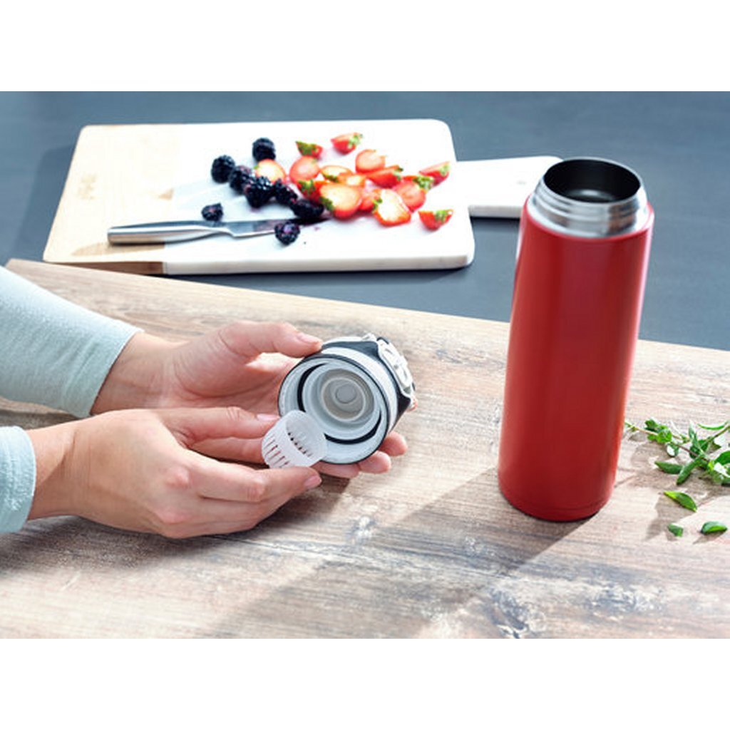 Leifheit 3273 flip isoleerbeker 600 ml rood