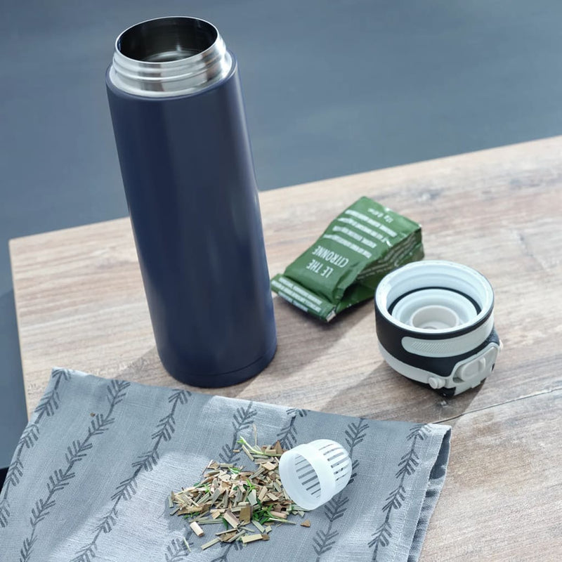 Leifheit Leifheit Thermosfless Flip 600 ml de azul oscuro