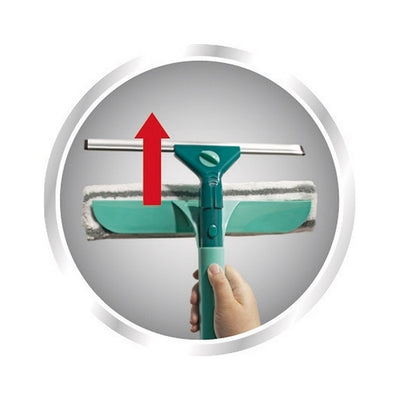 Leifheit Leifheit 55238 tergicristallo della finestra con gambo del telescopio e tela 30x90-135 cm