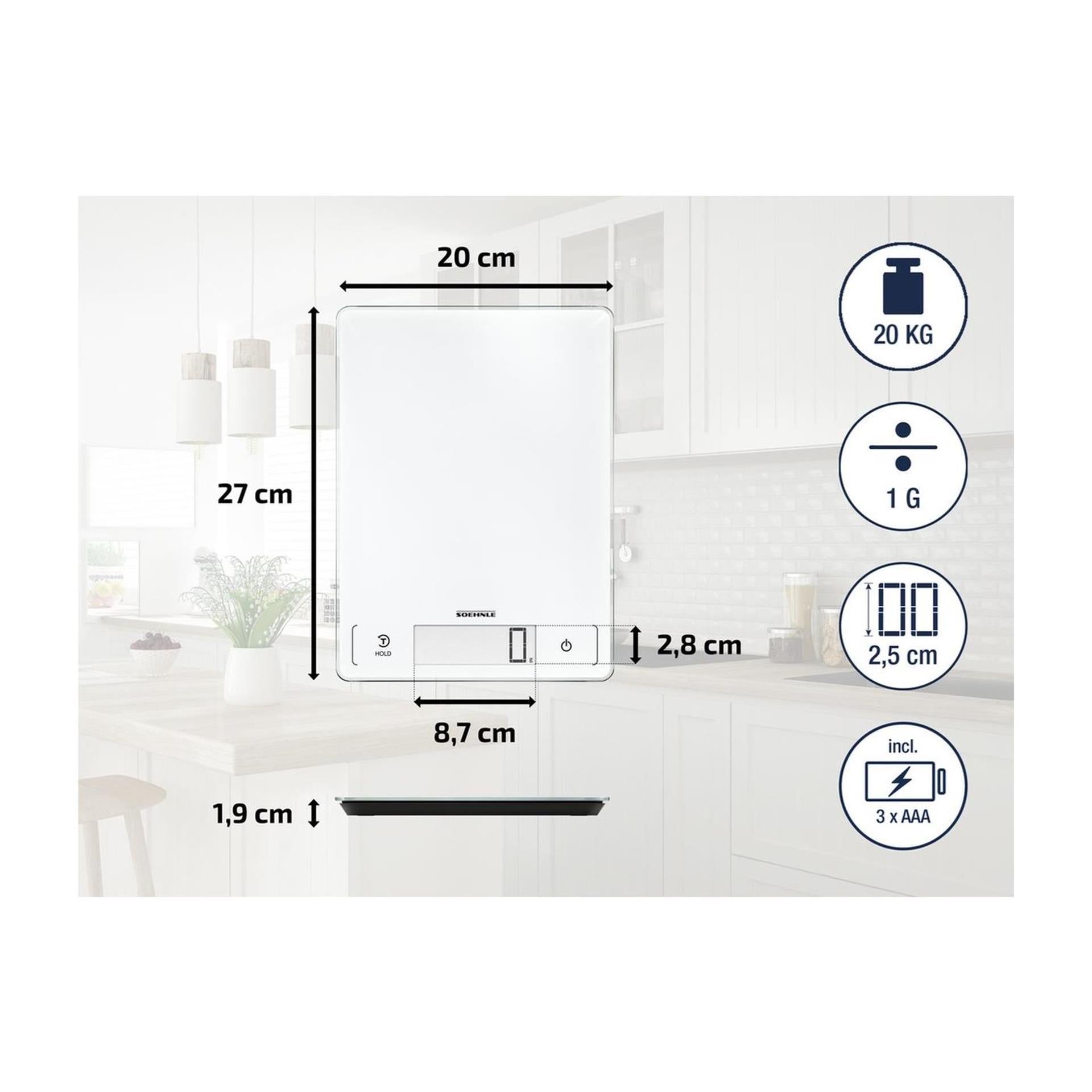 Soehnle Soehnle 61507 Pagina Profi 300 Cucina Scala bianca