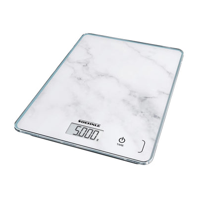 Soehnle keukenweegschaal compact 300 - digitaal - 1 gram nauwkeurig - tot 5 kg - marmerlook - wit