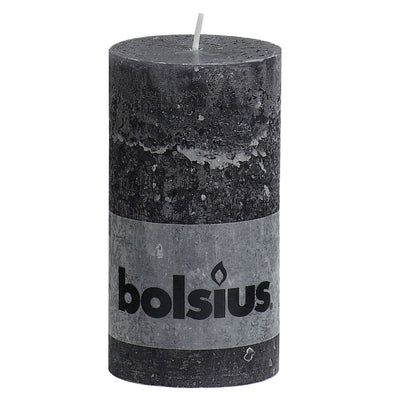 Bolsius Bolsius Rustic Stub Candele 13x6,8 cm Antracite