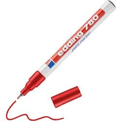 Pennarello a vernice edding 780 rosso punta tonda da 0,8 mm