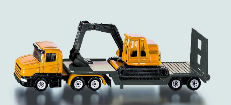 Siku blister serie 16 dieplader met graafmachine