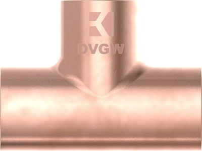 Tee in rame Kirchhoff, nudo, 28 mm, 3 prese, (5130) - 989046055
