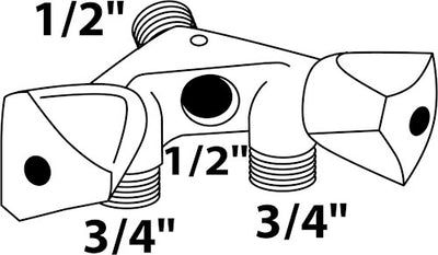 Kirchhoff device-connecting wall valve socket, 1 2 et x 3 4 et x 1 2 it, with non-return valve - 986321113