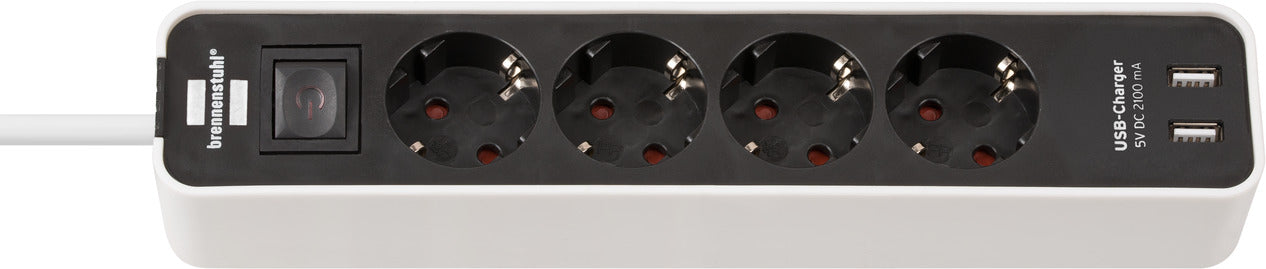 Brennenstuhl Ecolor Socket 4 volte + 2x USB