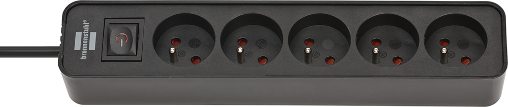 Brennenstuhl ecolor stekkerdoos | 5-voudig | zwart | 3m h05vv-f 3g1,5 | fr be - 1153254300