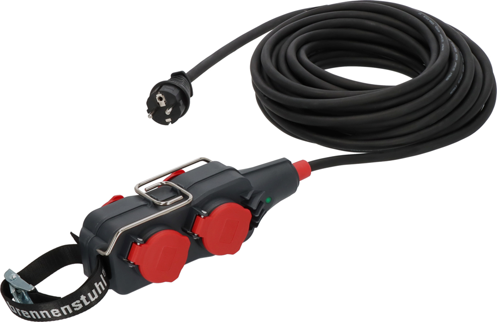Bloque eléctrico profesional ngk brennerstuhl con etiqueta de entrega | 11:00 pm | ip54 | 4 veces | 15m | negro | h07rn-f 3g1.5 - 9161150161