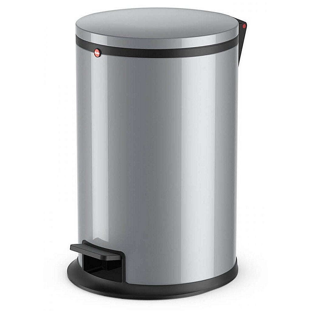 Hailo Hailo 0517-020 Pure M Pedal Bucket 12L Plata