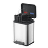 Hailo prullenbak 18 l zilver, zwart