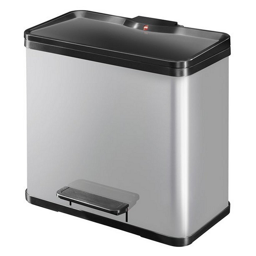 Hailo Hailo 0630-220 Öko duo più secchio di ledeal 17+9L in acciaio inossidabile argento