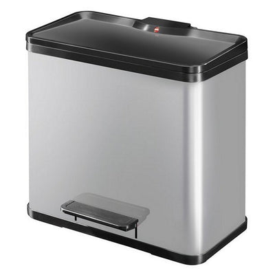 Hailo Hailo 0630-220 Öko Duo Plus Ledal Bucket 17+9L Silver de acero inoxidable
