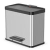 Hailo Hailo 0633-200 Öko Plus L Pedal Bin 3x9L Acero inoxidable Negro