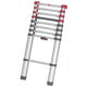 HAILO Hailo T80 Escalera telescópica de aluminio 11 Pasos + Barra de estabilización 103-322 cm