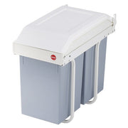 Hailo 3659-001 multi-box duo l inbouw afvalbak 2x14l wit zilver - afbeelding 1