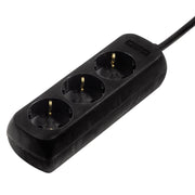 Hama stekkerdoos 3-voudig zwart per 10 stuks - afbeelding 1