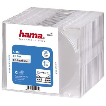 Hama CD Slim Box Transparent 25Pak
