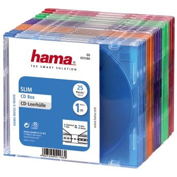 Hama CD Slim Box color 25Pak
