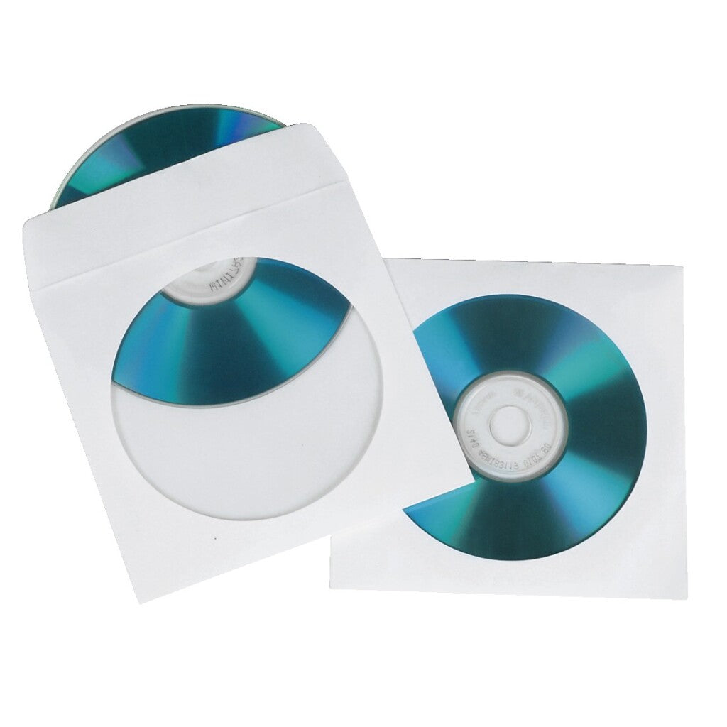 Hama CD DVD mangas papel blanco 50 piezas