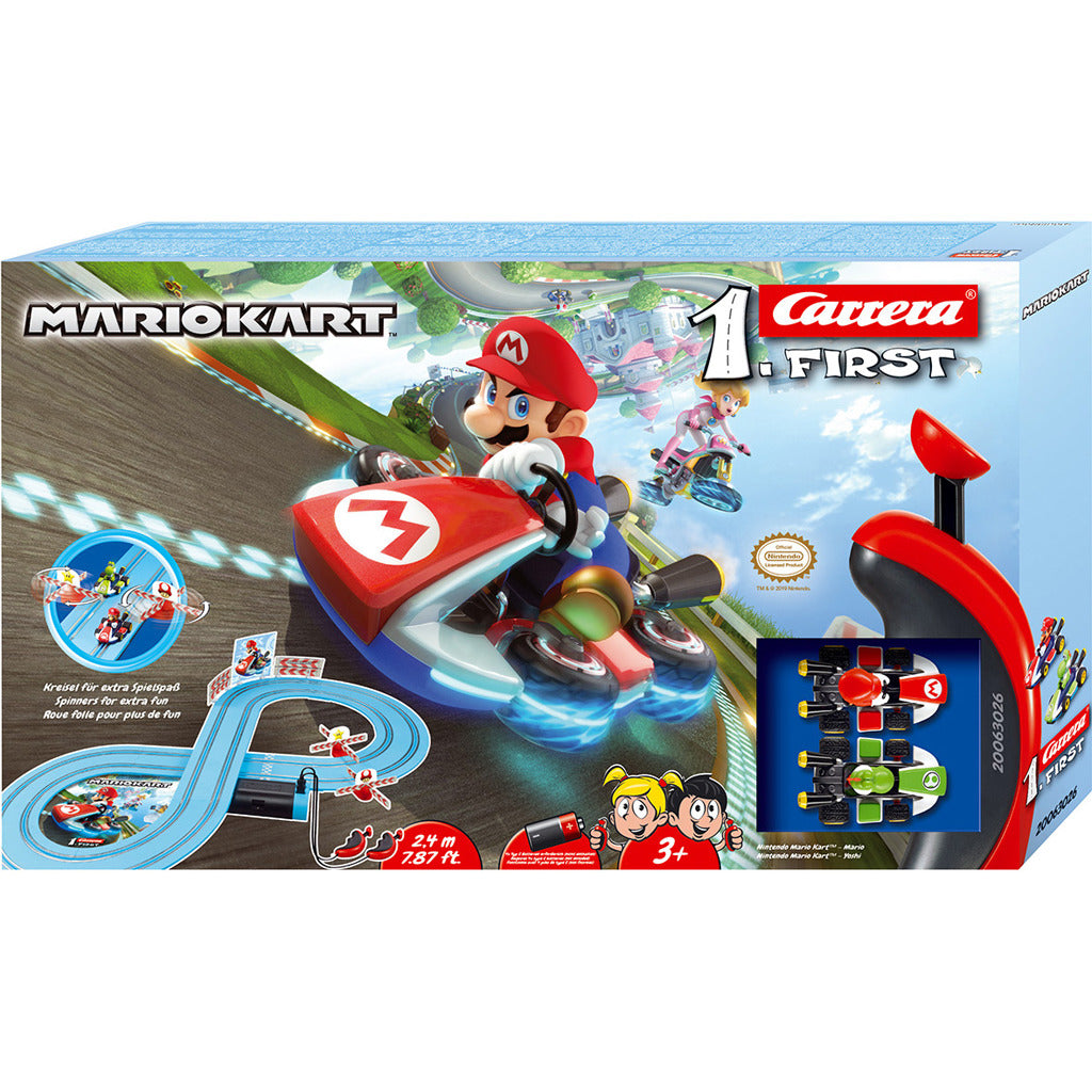 Carrera first mariokart racebaan + 2 auto's en 2 controllers 240 cm
