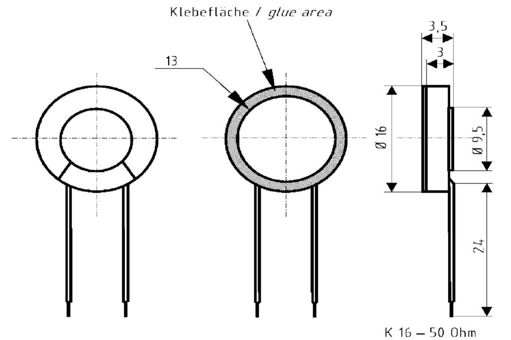 Visaton Visaton vs-K16 Miniatura altavoz 16 mm 50 ohmios