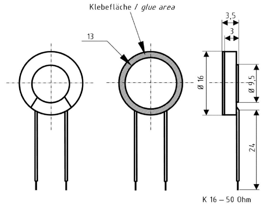 Visaton Visaton vs-K16 Miniatura altavoz 16 mm 50 ohmios