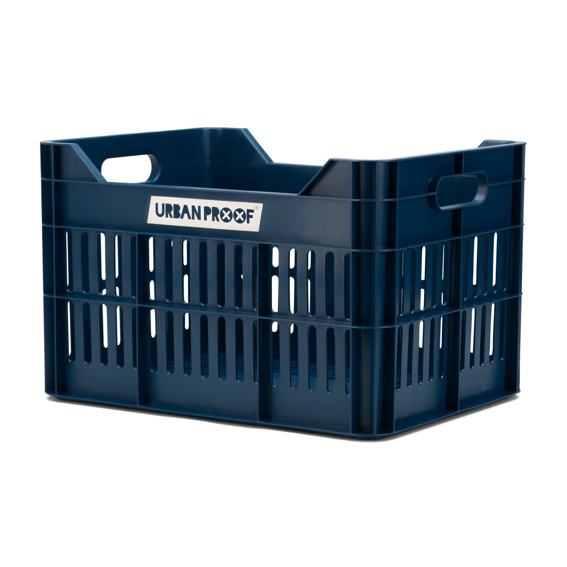 fietskrat Recycled 30 liter polypropyleen donkerblauw