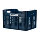 fietskrat Recycled 30 liter polypropyleen donkerblauw