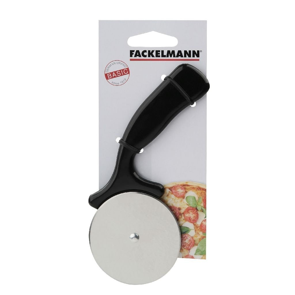 Fackelmann Fackelmann Cutter di pizza di base da 16 cm in acciaio inossidabile PP nero