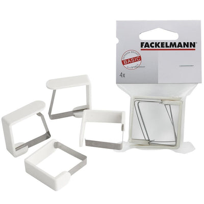 Fackelmann fackelmann tovaglie per tovaglie 4 pezzi 45 mm in acciaio inossidabile bianco
