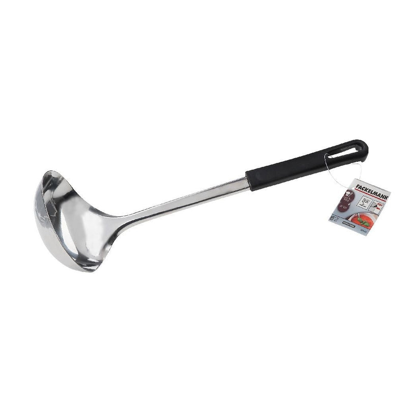 Fackelmann food and more soeplepel 30 cm zwart pp rvs