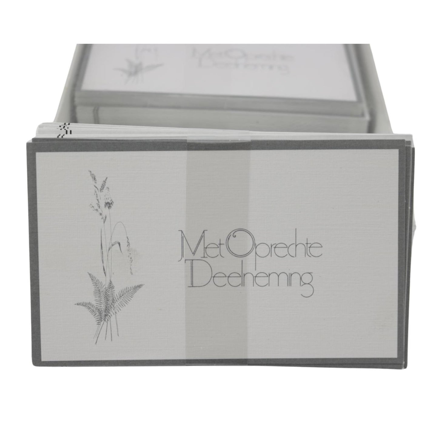 Caja ventana tarjetas pésame 100+sobre.
